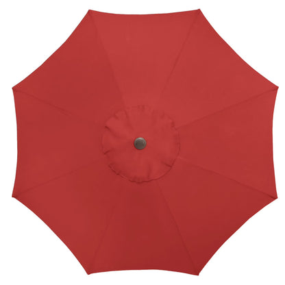 BrylaneHome Outdoor Tilt-And-Crank Umbrella With 8 Sturdy Steel Ribs Heavy Duty Fade-Resistant Tilting Shade Patio Garden Backyard Décor Pool Home
