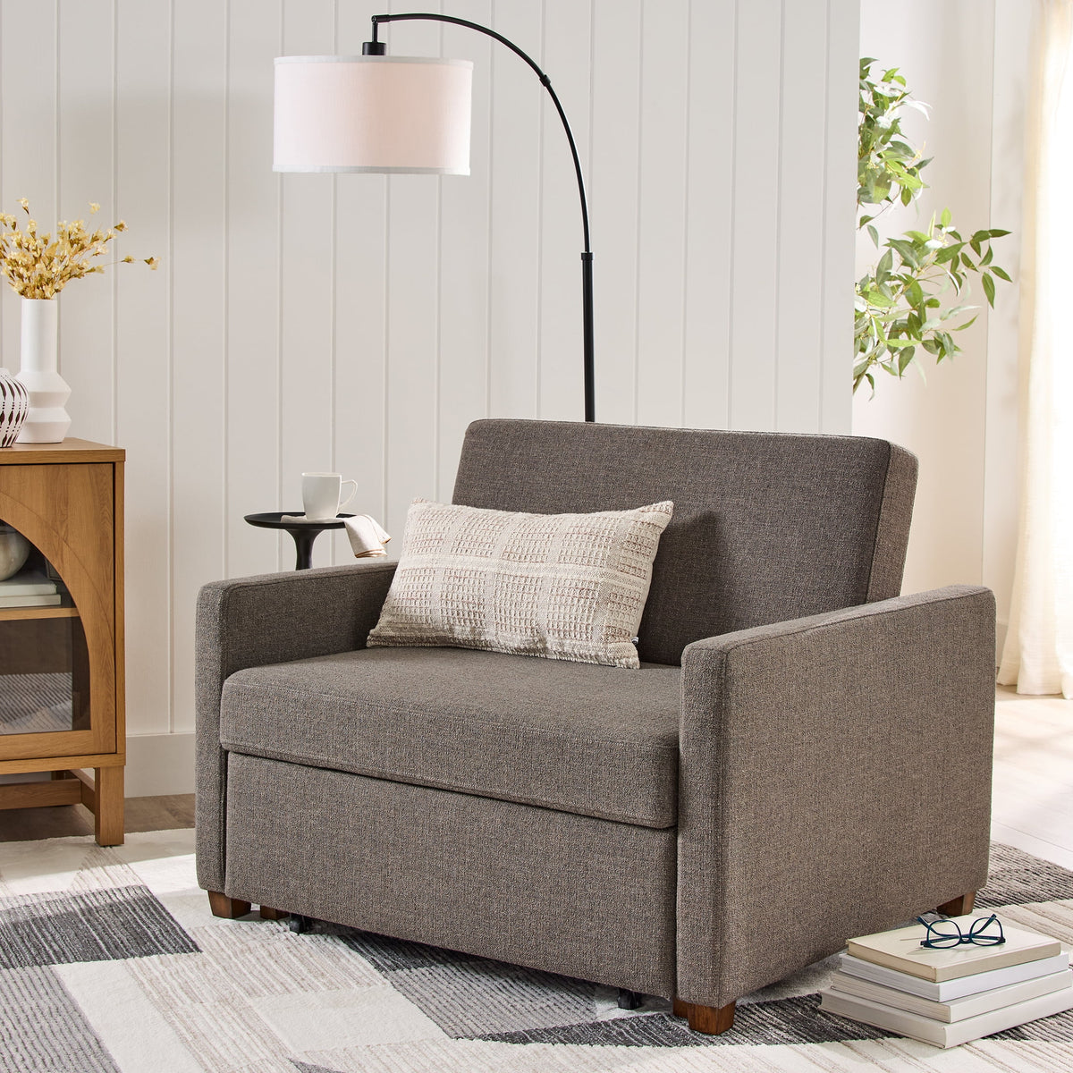 Better Homes & Gardens Nolan Pull Out Sleeper Accent Chair, Wheat