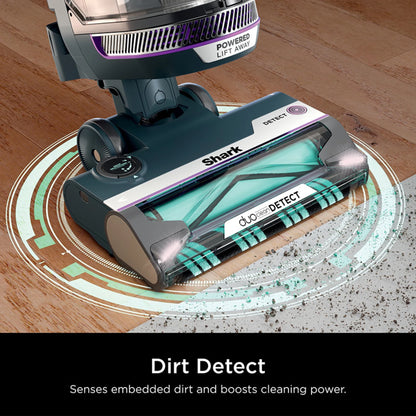 Shark POWERDETECT Upright Vacuum, Pet-Friendly, Two Brushroll System, Powerful Suction, DuoClean Detect, Self-cleaning Brushroll, Odor Neutralizer, LED Lights, AZ4000 Black/Teal