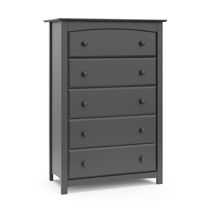 Storkcraft Kenton 5 Drawer Nursery Dresser, Pebble Gray