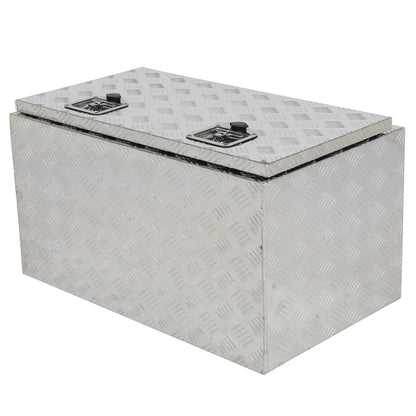 GZXS 36" Aluminum Storage Box Truck Underbody Toolbox Trailer RV Tool Heavy Duty Aluminum Tool RV ATV Trailer Storage Boxes W/Locks Keys Silver (36" x 18" x 17")