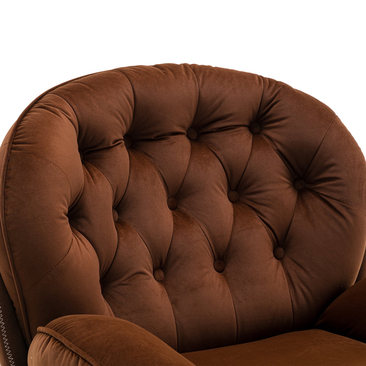 Swivel Accent Chair with Ottoman, Velvet Accent chair with Footrest, Mid-Century Modern Lounge Chair and Ottoman Set, Reading Chair for Living Room, Bedroom, Reading Room, Home Office, Blue