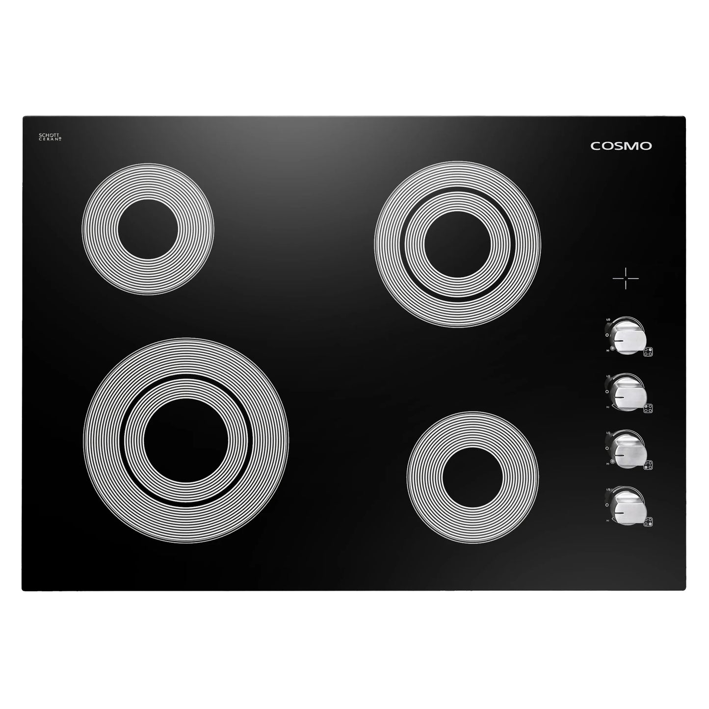 Cosmo 4 Piece Kitchen Appliance Package 30" Electric Cooktop 24" Single Electric Wall Oven 24" Built-In Microwave Drawer & French Door Refrigerator Kitchen Appliance Bundles