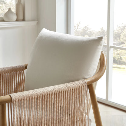 CHITA Modern Accent Chair, Braid Armchair Living Room Chair, Cream
