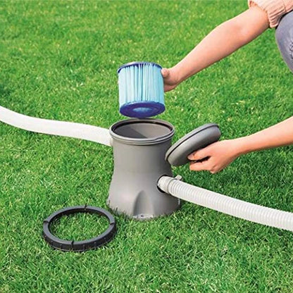 Bestway 58511E-BW Flowclear 330 Gallon Above Ground Pool Pump with GFCI Plug