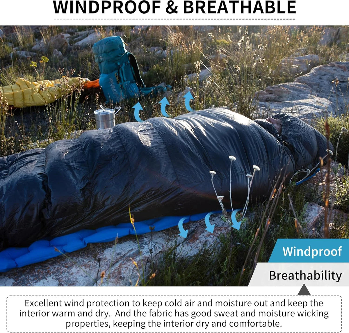 Naturehike Ultralight White Goose Down Sleeping Bag 750/550 Fill Power with Compression Sack