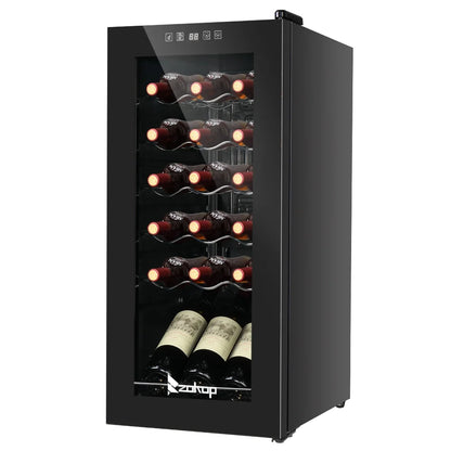Ktaxon 18 Bottle Compressor Wine Cooler Freestanding Wine Fridge, Fast Cooling, Low Noise