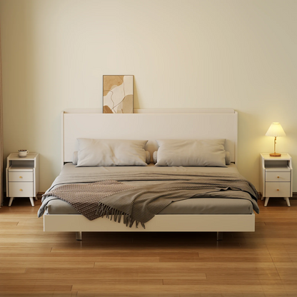 Small Nightstand,Solid Wood Nightstand with Drawers, Walnut Bedside Table for Bedroom