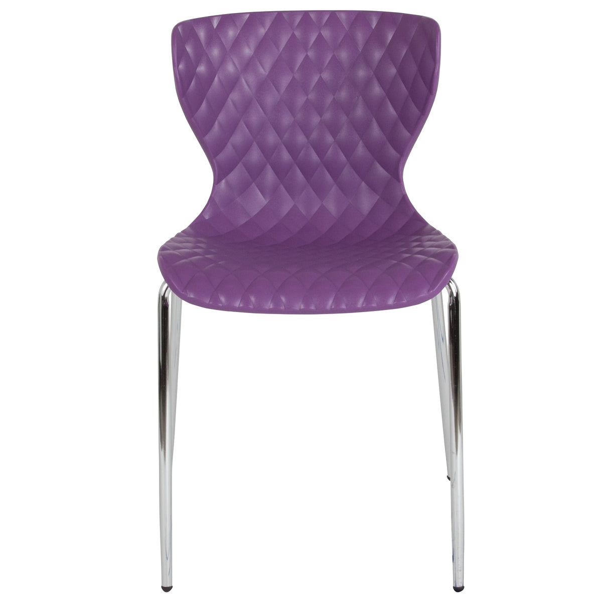 BizChair 4 Pack Contemporary Design Orange Plastic Stack Chair