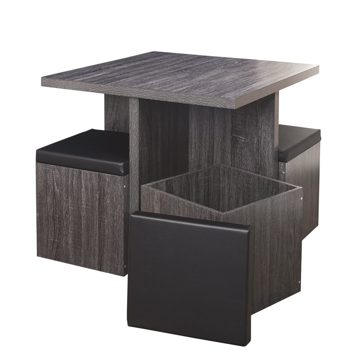 Mainstays 5-Piece Dexter Dining Room/Kitchen Set with Storage Ottoman, Multiple Colors