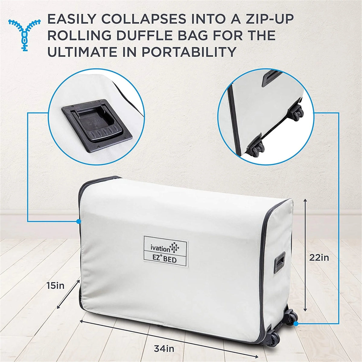 Ivation EZ-Bed 10 in Portable Air Beds with Built-in Pump, Full