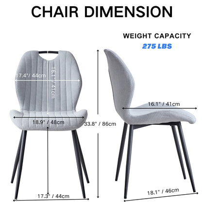 5 Piece 47'' Round Dining Table Chairs Set for 4, Farmhouse Gray Kitchen Table with 4 Boucle Mid Century Modern Dinning Room Chairs, Wood Dinner Table &Upholstered Chair Set of 4, Beige