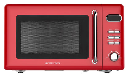 Emerson 0.7 Cu Ft, 700W Red Retro Countertop Microwave Oven, MWR7020RD