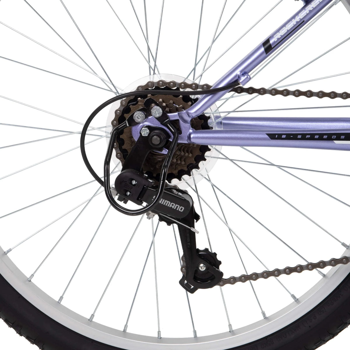 Huffy 24" Rock Creek Girls Mountain Bike for Women, Purple Lilac