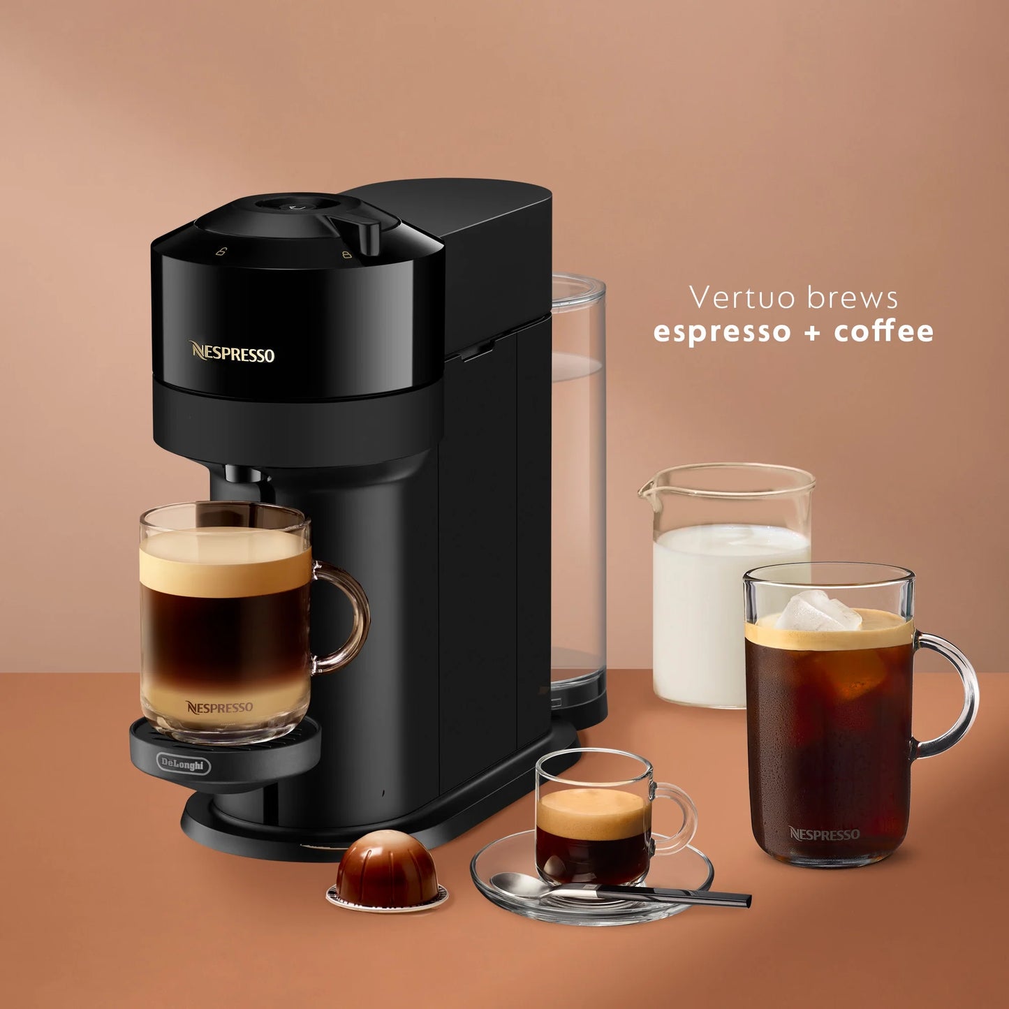 Nespresso New Vertuo Next 19-Bar, 1-Cup Black Espresso Machine