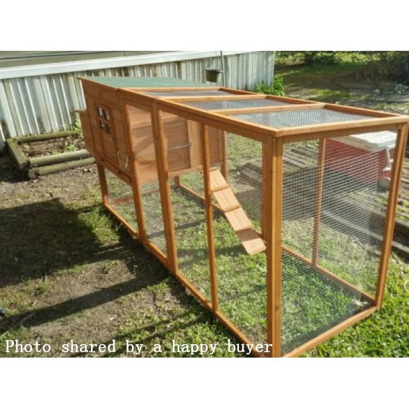 Chicken Coop Large 95" Deluxe Solid wood Hen Chicken Cage House Coop Huge with Run nesting box