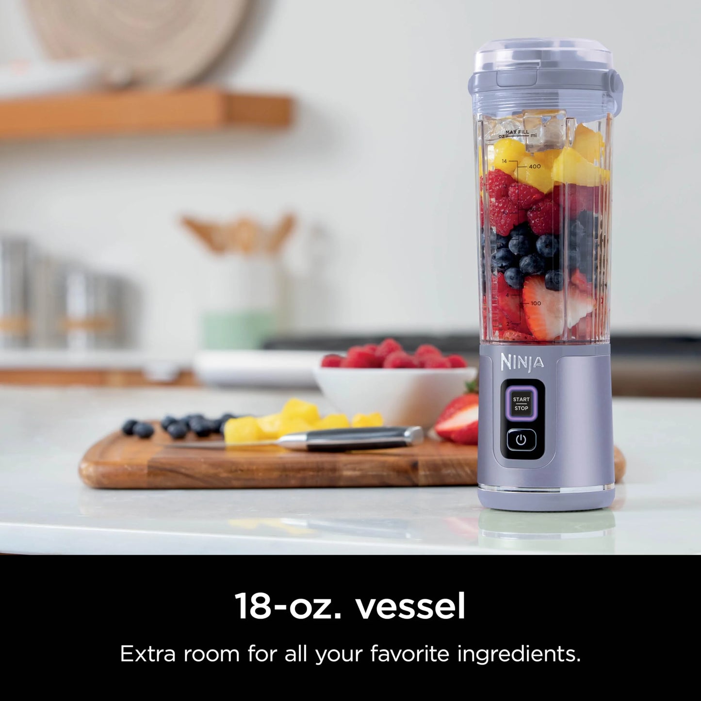 Ninja Blast Portable Blender, Cordless, 18oz. Vessel, Personal Blender for Shakes & Smoothies, BPA Free, Leakproof Lid & Sip Spout, USB-C Rechargeable, Dishwasher Safe Parts, Metallic Purple,