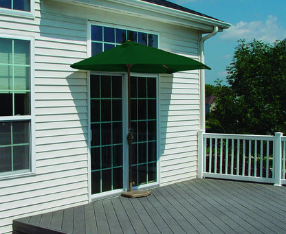 OFF-THE-WALL BRELLA Sunbrella Half Umbrella, 9'-Width, Teak Canopy
