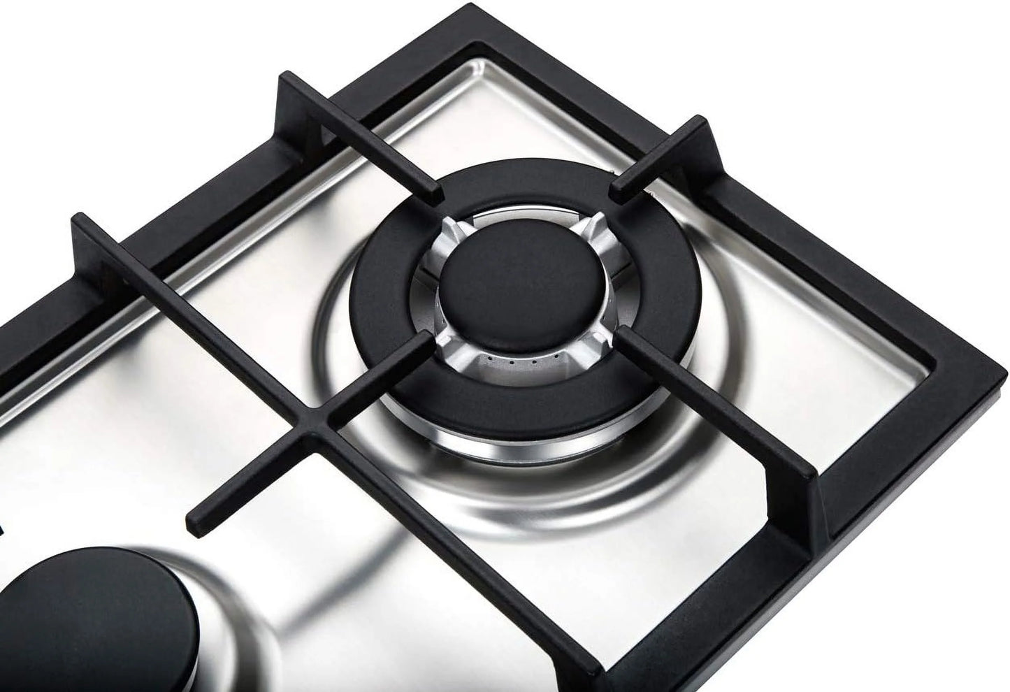 K&H SIGNATURE SERIES 2 Burner 12 Inch LPG/Propane Gas Stove Top Stainless Steel Surface Cast Iron Cooktop UL/ETL Certified 2-SSW-LPG