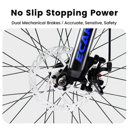 A2760 27.5 Inch Full Suspension Mountain Bike, Front and Rear Dual Shock Absorbers, Mechanical Disc Brakes, 21-Speed, Suitable for Men and Women, Ideal for Travel and Fitness Enthusiasts