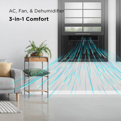 TCL 6,000 BTU Window Air Conditioner, 250 sq. ft., LED Display, Included Remote,  White, W6W32