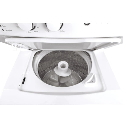 GE Unitized Spacemaker 3.8 DOE cu. ft. Stainless Steel Washer and 5.9 cu. ft. Gas Dryer