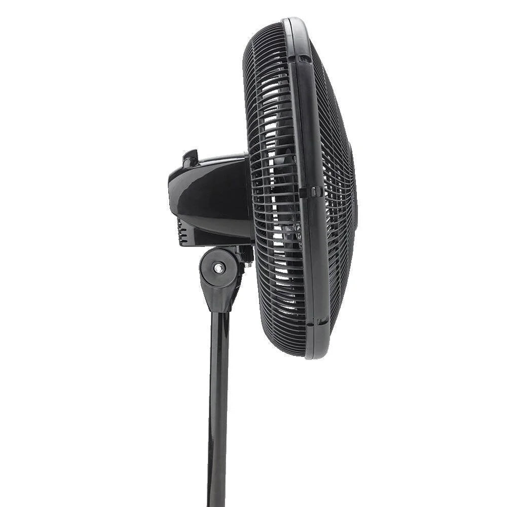 Lasko 16" Oscillating 3 Speed Adjustable Pedestal Stand Fan, Black (2 Pack)