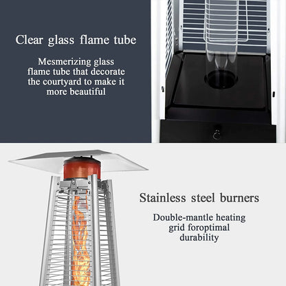 Pamapic 42000 BTU Stainless Steel Propane Patio Heater
