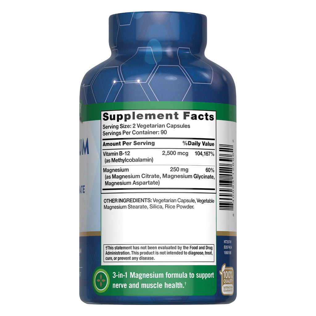 Nature’s Truth Magnesium Blend, 250 mg, 180 Vegetarian Capsules