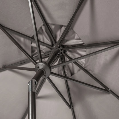 Safavieh Venice 9' Market Crank Tilt Patio Umbrella, Navy/White