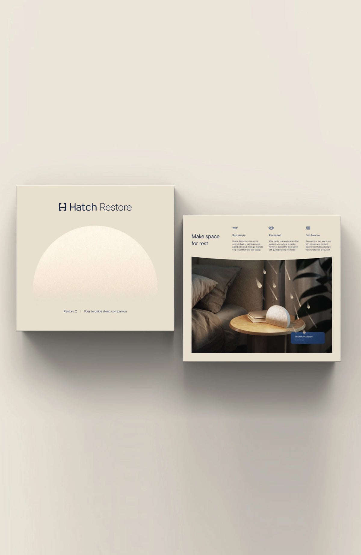 Hatch Restore 2 Sunrise Alarm Clock, Sound Machine, Smart Light (Putty) �?Your Bedside Sleep Guide, White Noise, Custom Sleep Routines, Dimmable Clock, Deep Sleep, Gentle Alarm, Wake Up Rested