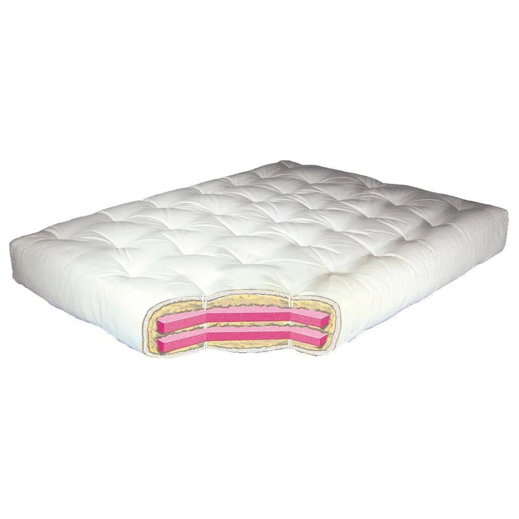 Gold Bond 10" Double Foam Cott Futon Mattress with Black Duct Fabric