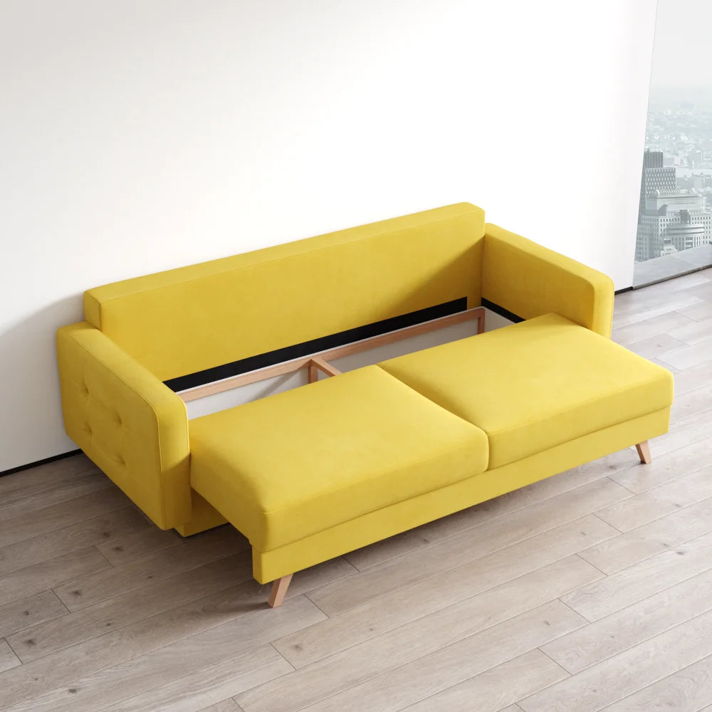 Meble Furniture Vegas Queen Sofa Bed with Storage, Multiple Colors
