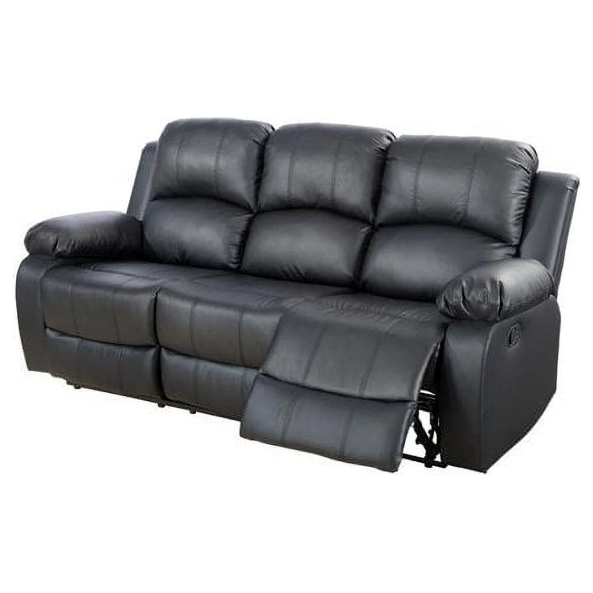 Ainehome Furniture 3-Pieces Recliner Sectional Sofa Set, Reclining Living Room Sofa, Loveseat, Chair (Black, Living Room Set 3+2+1)