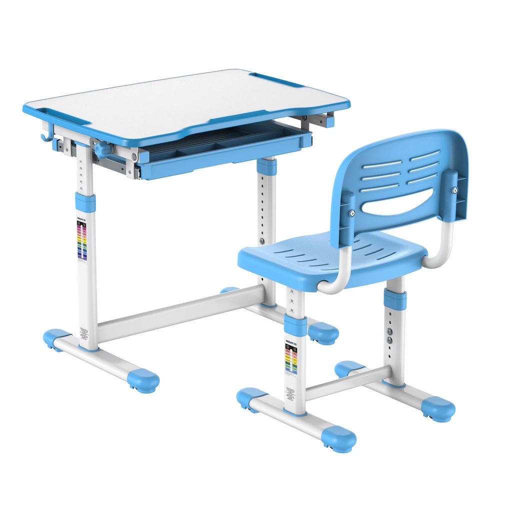 Mount-It! Kids Desk and Chair Set, Blue