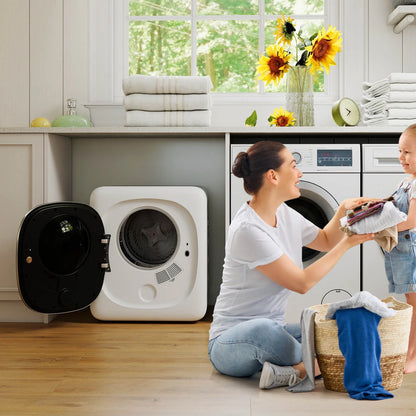 Costway 800W Electric 1.5 cu.ft Compact Drying Machine with Stainless Steel Tub 5 Modes