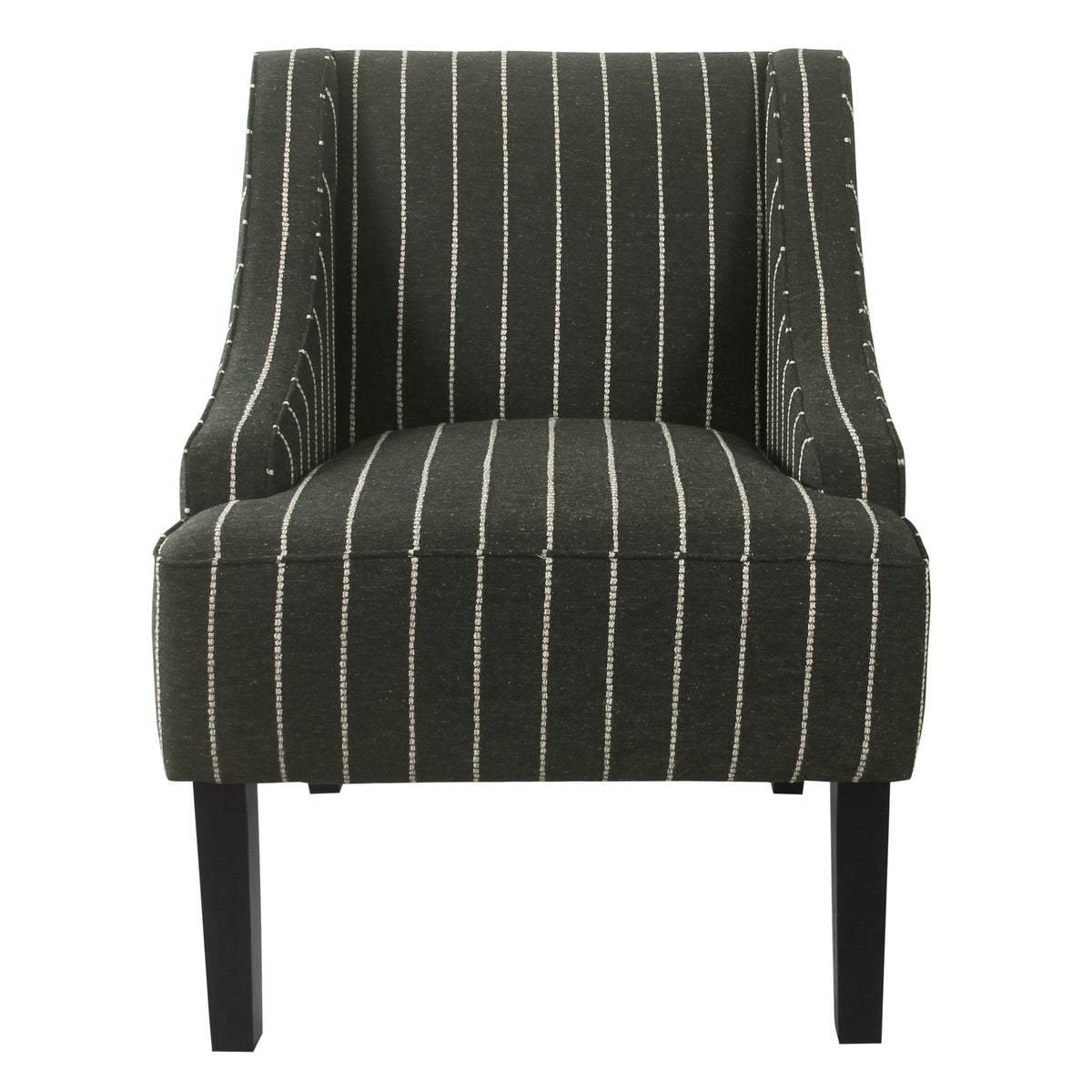 HomePop Classic Swoop Accent Chair - Blue and White Damask