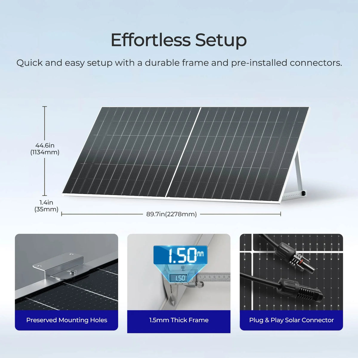 Renogy 4pcs 590 Watt Solar Panel, 12V/24V Bifacial N-Type Monocrystalline Solar Panel for Homes Roof RV Boat Camping