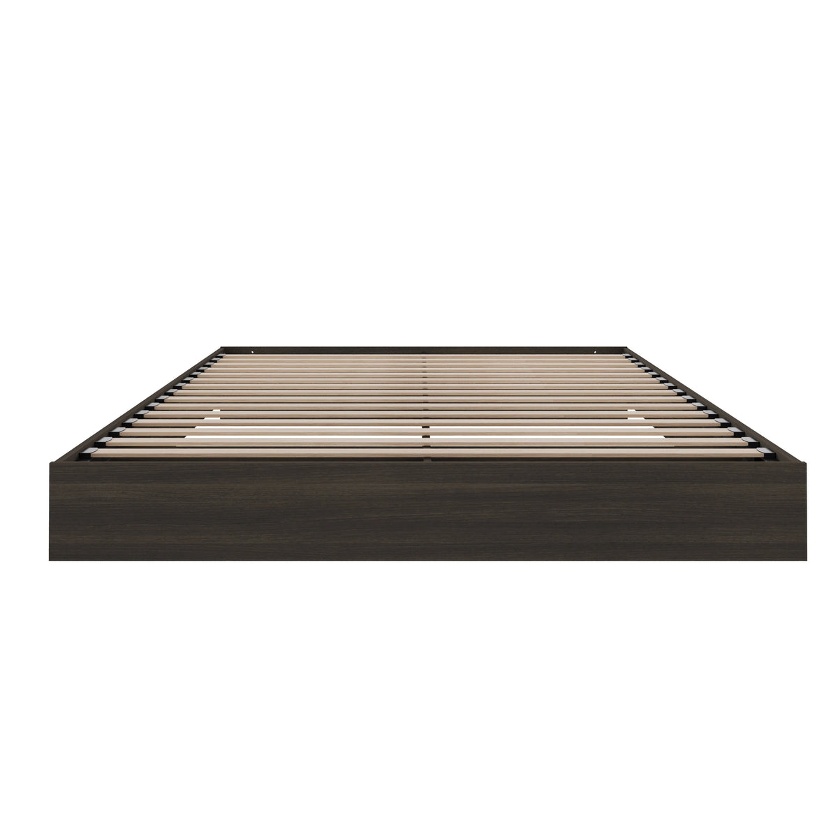 Nexera Full Size Platform Wood Bed Frame, Walnut