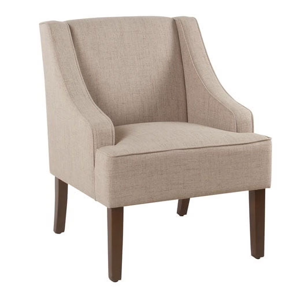 HomePop Classic Swoop Accent Chair - Blue and White Damask