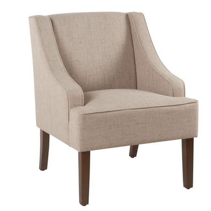HomePop Classic Swoop Accent Chair - Blue and White Damask
