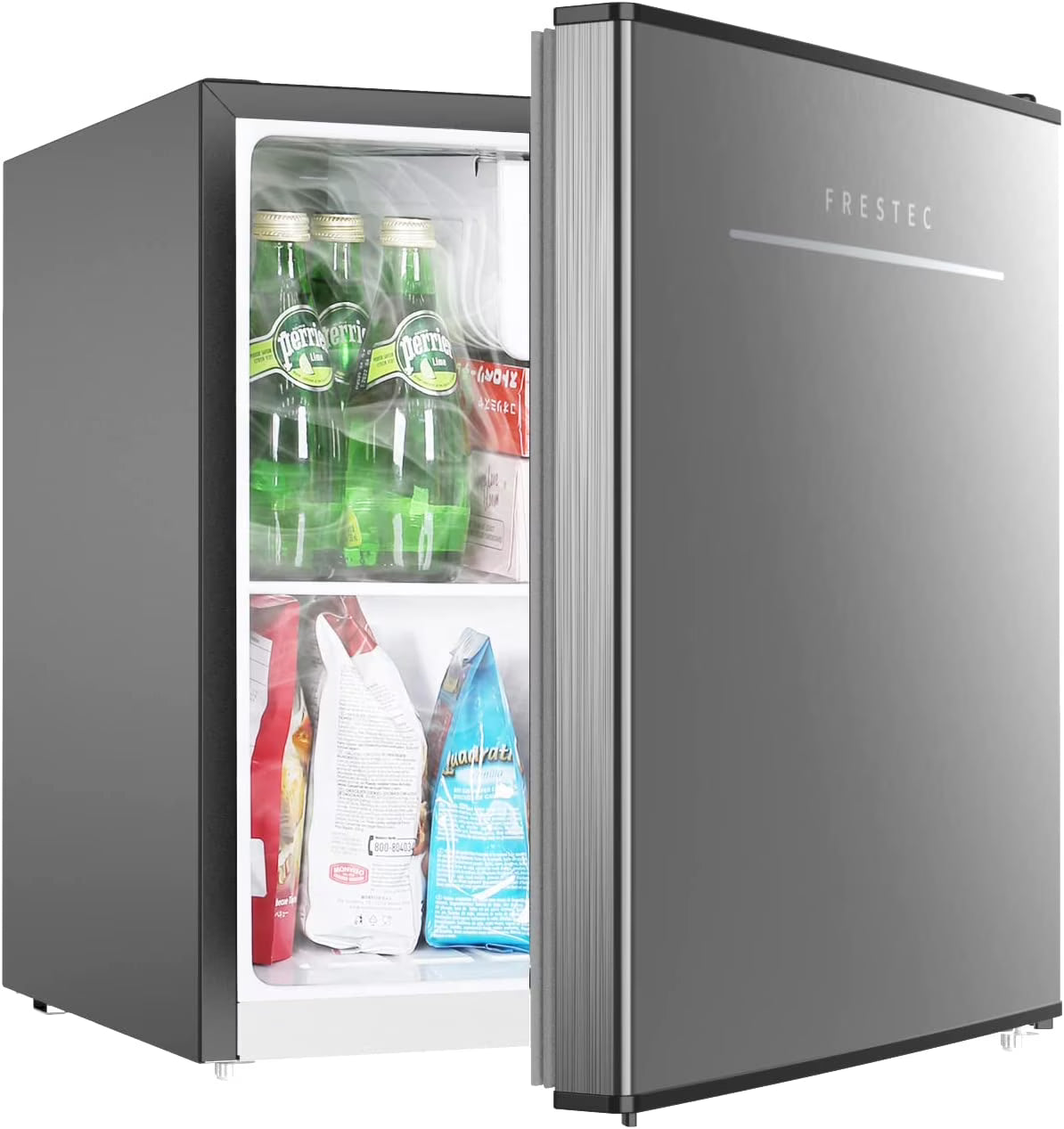 Frestec 1.6 Cu.Ft Mini Fridge with Freezer, Compact Refrigerator, Energy Efficient for Office, Apartment, Dorm, Bedroom