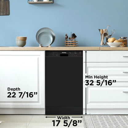 Danby DDW18D1ESS 18" Wide Built-in Dishwasher in Stainless Steel