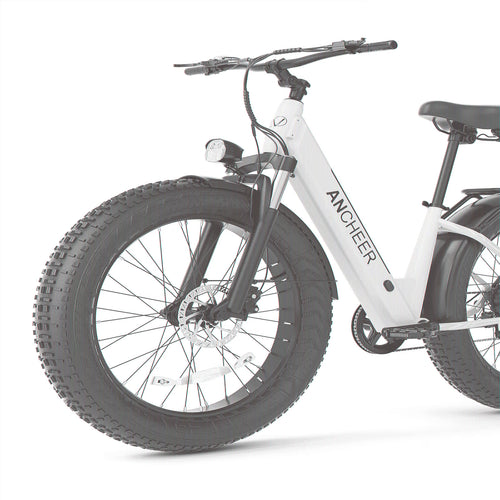 ANCHEER Electric Bike for Adults, 750W Ebike, 28MPH 60Miles Electric Mountain Bike, 26" Fat Tire Electric Bicycle with 48V 15AH Battery, Rear Rack, Lockable Suspension Fork,7 Speed, UL2849