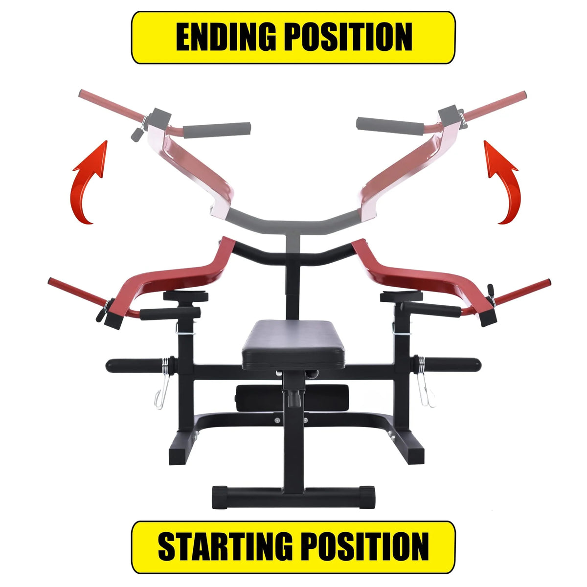 Euroco Weight Bench Press Machine Adjustable Flat Incline Bench for Chest & Arm Ab Workout, Home Gym Equipment