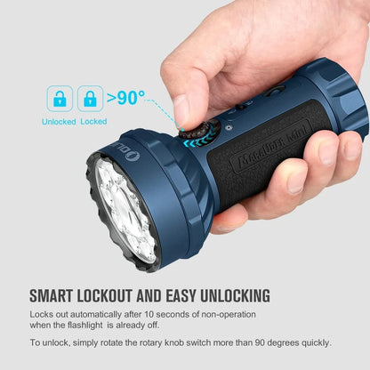 OLIGHT Marauder Mini 7,000 Lumens Bright Flashlight with 600 Meters Beam Distance, Powerful RGB Lights, Magnetic Rechargeable for Outdoors Work, Hunting, and Searching(Black)