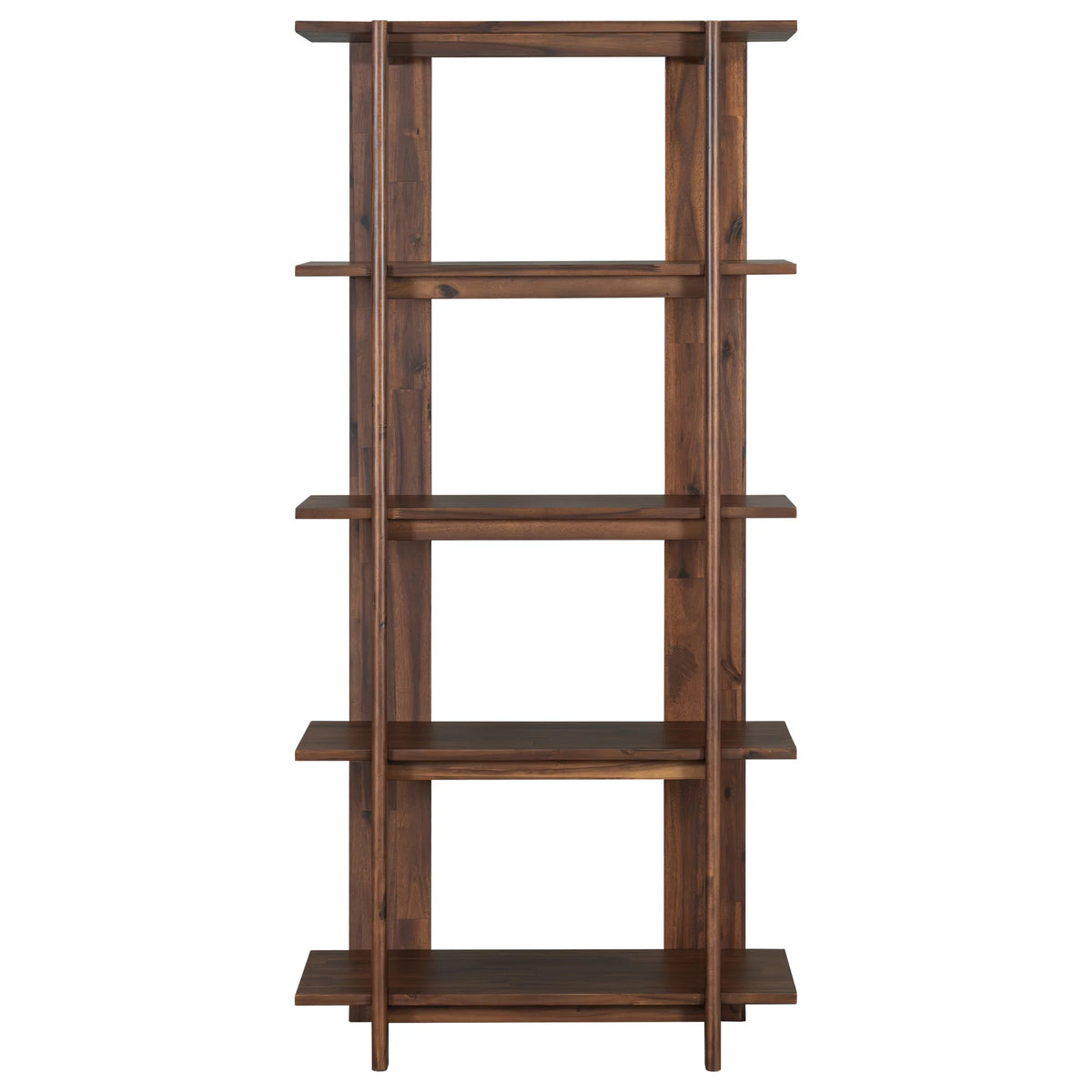 Christopher Knight Home 4-Tier Open Bookcase, 70.2" Solid Acacia Wood Modern Display Bookshelf, Ebonized Finish
