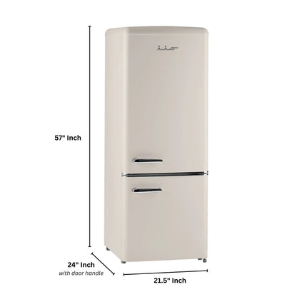 iio 7 cu. ft. Retro refrigerator with bottom freezer