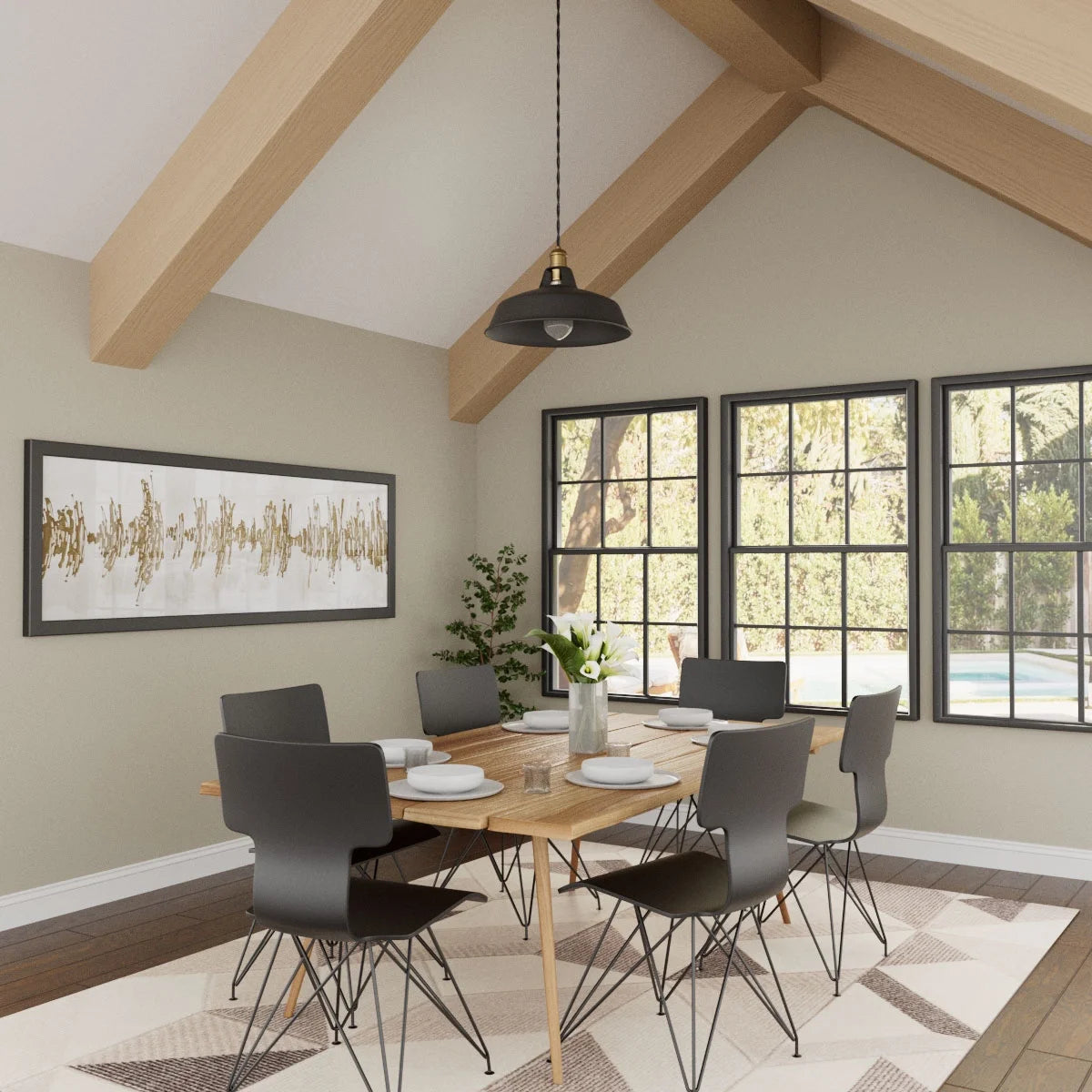 Ekena Millwork 3 1/2"W x 3 1/2"H x 120"L 3-Sided (U-Beam) Mena HeritageTimber Faux Wood Ceiling Beam, Kona Brown