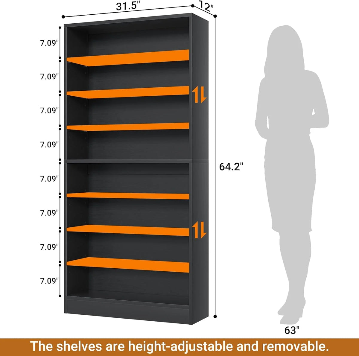 Homieasy Tall Shoe Cabinet, 9-Tier Wood Shoe Storage Organizer, Freestanding Shoe Storage Cabinet with Large Capacity, Vertical Space Saving Shoe Rack, White